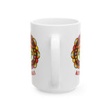 Ceramic Kathakali Mug Kerala Traditional Dance Art Coffee Cup Indian Culture Onam Festival Malayalam Heritage Ethnic Graphic Souvenir Gift