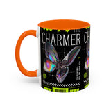 The Charmer Butterfly Accent Coffee Mug 11oz 15oz Black Two Tone Ceramic Cup Aesthetic Iridescent Butterfly Design Gift for Coffee Lovers