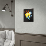 The Burning Aces Glossy Poster Fiery Gothic Wall Art Bold Dark Design for Risk Takers, Art Collectors, and Fearless Home Décor Lovers