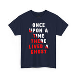Unisex Once Upon A Time There Lived A Ghost T Shirt Horror Graphic Tee Spooky Paranormal Gothic Halloween Inspired Scary Storytelling Streetwear Top