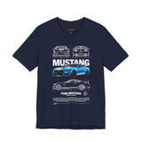 Blue Apex Muscle Coupe Blueprint Art Unisex Heavy Cotton Tee Powerful Street Machine Graphic Shirt for Car Lovers and Collectors