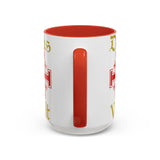 Deus Vult Accent Coffee Mug 11oz 15oz Red Cross Knight Crusader Ceramic Cup Bold Medieval Design Christian Symbol Faith Inspired Coffee Tea Gift Drinkware