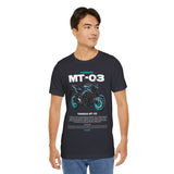 MT03 Inspired Lightweight Street Motorcycle Art Unisex Heavy Cotton Tee Bold Rider Graphic Streetwear Apparel