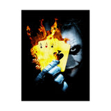 The Burning Aces Glossy Poster Fiery Gothic Wall Art Bold Dark Design for Risk Takers, Art Collectors, and Fearless Home Décor Lovers