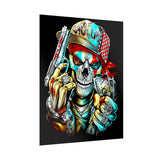 Skeleton Hustler Premium Poster Bold Street Art Wall Decor for Fearless Dreamers, Hustlers, and Visionaries