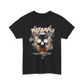 Death Silence Skull Fire Graphic Unisex Heavy Cotton Tee Gothic Horror Streetwear Bold Vintage Dark Flame Skull T Shirt