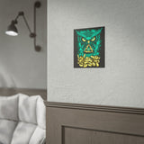 The Watcher Owl All Seeing Wisdom Matte Vertical Poster Mystical Neon Owl Wall Art Geometric Spiritual Symbol Print For Home Office Studio Decor Perfect For Visionary Thinkers And Creators