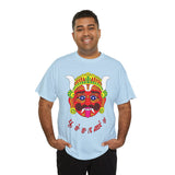 Poochandi Drishti Bommai Tamil T Shirt Traditional Evil Eye Protection Graphic Tee South Indian Folk Art Dhrishti Mask Cultural Festival Streetwear Unisex Cotton Spiritual Apparel