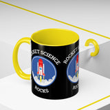 Rocket Science Rocks Accent Coffee Mug 11oz 15oz Space Lover Science Gift Black White Two Tone Ceramic Cup