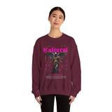 Cultural Angel Statue Graphic Unisex Heavy Blend Crewneck Sweatshirt Gothic Streetwear Aesthetic Bold Artistic Pullover Fashion