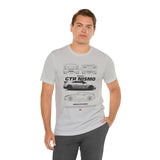 Silver Performance Coupe Artwork Unisex Heavy Cotton Tee High Speed Inspired Streetwear Graphic Shirt For Car Enthusiasts And Urban Lifestyle Fans