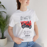 Honda CBR Superbike Blueprint Racing Motorcycle Graphic Tee Sport Bike Track Design T Shirt For Riders Speed Lovers Motorsport Streetwear Gift