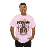 Mask Power Anonymous Strength Graphic Unisex Heavy Cotton Tee Bold Urban Streetwear Empowerment Hacker Inspired Motivational T Shirt