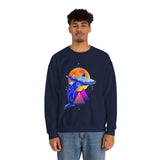 Ballena Cosmic Whale Art Unisex Heavy Blend Crewneck Sweatshirt Vibrant Geometric Ocean Design Premium Streetwear Pullover Soft Fleece Comfortable Fit Bold Marine Life Artwork Perfect Gift for Nature...