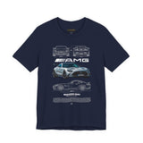 Silver Performance Coupe Front View Art Unisex Tee Luxury Speed Streetwear Automotive Graphic Shirt