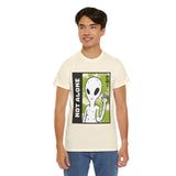 Unisex Not Alone Alien T Shirt Cartoon UFO Graphic Tee Extraterrestrial Sci Fi Space Themed Paranormal Conspiracy Inspired Streetwear Top