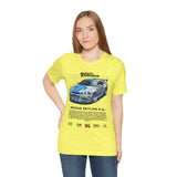 Nissan Skyline GT R R34 Inspired Illustrated JDM Racing Car Graphic T Shirt Iconic Japanese Performance Street Racing Culture Automotive Streetwear Gift For Car Enthusiasts