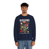 Blossoms Floral Crewneck Sweatshirt Comfortable Unisex Pullover Timeless Charm Streetwear Nature Inspired Empowerment Design Perfect Gift for Garden Lovers Friends Birthdays Cozy Days Casual Wear