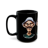 Grumpy Street Legend Ceramic Mug Funny Comic Art Coffee Cup Bold Urban Caricature Design Perfect Gift for Humor Lovers, Artists, and Streetwear Fans Ideal for Office, Home, and Studio