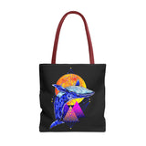 Ballena Cosmic Whale Art Eco Tote Bag Vibrant Geometric Ocean Design Durable Canvas Reusable Shopping Bag Premium Artistic Streetwear Accessory Perfect Gift for Nature Lovers Dreamers and Creative Thinkers