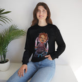 Chucky Horror Unisex Heavy Blend Crewneck Sweatshirt Killer Doll Graphic Pullover Spooky Halloween Streetwear Horror Movie Art Design Cozy Creepy Fashion For Festivals And Scary Season