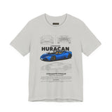 Exotic Blue Supercar Roadster Blueprint Art Unisex Heavy Cotton Tee Premium Streetwear Car Enthusiast Gift Performance Inspired Design Shirt