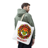 Kathakali Tote Bag Kerala Traditional Dance Art Canvas Bag Indian Culture Onam Festival Malayalam Heritage Ethnic Graphic Reusable Shopping Bag