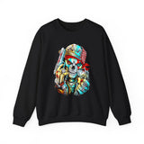 Skeleton Hustler Unisex Sweatshirt Bold Streetwear Graphic For Fearless Dreamers, Hustlers, And Alpha Creators