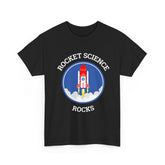 Rocket Science Rocks Unisex Heavy Cotton Tee Space Exploration T Shirt Astronomy STEM Education Science Lover Gift Astronaut Geek Nerd Graphic Top