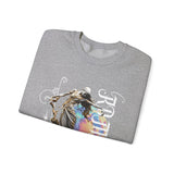 Sculptural Future Statue Art Graphic Unisex Heavy Blend Crewneck Sweatshirt Cosmic Greek Goddess Abstract Streetwear Pullover