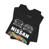 Nissan 240Z Illustrated Tee Donut Drift Car Inspired Graphic T Shirt Street Racing Art Tee JDM Style Automotive Streetwear Unisex Shirt for Car Lovers Drift Fans Racing Culture Outfit
