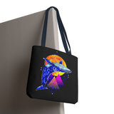 Ballena Cosmic Whale Art Eco Tote Bag Vibrant Geometric Ocean Design Durable Canvas Reusable Shopping Bag Premium Artistic Streetwear Accessory Perfect Gift for Nature Lovers Dreamers and Creative Thinkers