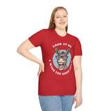 Laughing Donkey Fun Cartoon Unisex Heavy Cotton Tee Bold Humor Streetwear Trendy Graphic Shirt Perfect Gift for Friends Birthdays Casual Wear