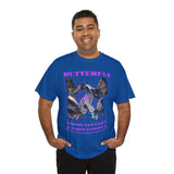 Butterfly Holographic Graphic Black Unisex Heavy Cotton bT Shirt Where Elegance Takes Flight Aesthetic Trendy Streetwear Fashion Outfit