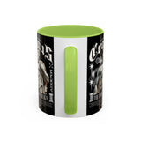 Cronus The Dark Sovereign Accent Coffee Mug 11oz 15oz Greek Mythology Statue Graphic Gothic Streetwear Bold Artistic Ceramic Cup