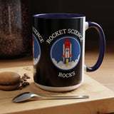 Rocket Science Rocks Accent Coffee Mug 11oz 15oz Space Lover Science Gift Black White Two Tone Ceramic Cup