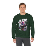 Aliens Exist UFO Graphic Unisex Heavy Blend Crewneck Sweatshirt Sci Fi Streetwear Alien Space Pullover
