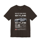Japanese Performance Coupe Skyline Inspired Unisex Streetwear Tee High Speed Racing Car Graphic Shirt JDM Culture Drift Style Automotive Art Design For Car Lovers Urban Fashion