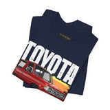 Toyota Land Cruiser Classic Off Road SUV Inspired Illustrated 4x4 Adventure Graphic T Shirt Vintage Overland Utility Vehicle Automotive Streetwear Rugged Travel Lifestyle Gift For SUV Enthusiasts