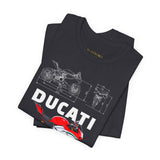 Italian Superbike Panigale Style Racing Motorcycle Graphic Unisex Heavy Cotton Tee Premium Streetwear T Shirt for Riders Bikers Enthusiasts and Everyday Wear