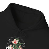 Bloom Stronger Floral Graphic Hoodie Comfortable Unisex Sweatshirt Motivational Streetwear Inspirational Empowerment Design for Self Growth Resilience Perfect Gift for Friends Birthdays Cozy Days Casual Wear