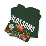 Blossoms Floral Graphic Unisex Heavy Cotton Tee Comfortable Streetwear Timeless Charm Motivational Nature Inspired T Shirt Perfect Gift for Garden Lovers Friends Birthdays Casual Everyday Wear