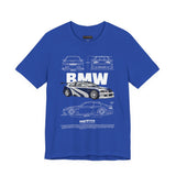 Blue Track Ready Performance Coupe Artwork Unisex Heavy Cotton Tee High Speed Racing Inspired Streetwear Graphic Shirt For Car Enthusiasts And Motorsport Art Fans