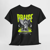 Praise Angel Statue Graphic Unisex Heavy Cotton Tee Spiritual Gothic Streetwear T-Shirt