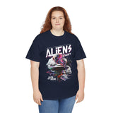 Aliens Exist UFO Graphic Unisex Heavy Cotton Tee Sci Fi Streetwear T Shirt Extraterrestrial Space Alien Design