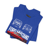 Ford Mustang Classic 1965 Fastback Muscle Car Illustration Unisex Heavy Cotton Tee Retro Collector Streetwear Gift Shirt