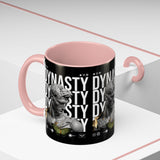 Dynasty Accent Coffee Mug 11oz 15oz Black Ceramic Mug with Roman Statue Bust and Butterfly Artwork for History Lovers and Modern Art Fans