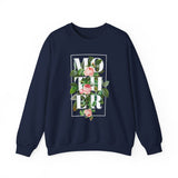Mother Floral Crewneck Sweatshirt Comfortable Unisex Pullover Bold Typography Botanical Graphic Streetwear Gift For Mom Mother’s Day Birthday Cozy Everyday Wear