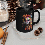 Rasta Lion Coffee Mug Reggae Style Lion Graphic Mug Dreadlock Lion Art Cool Animal Mug Music Vibe Coffee Mug Street Style Aesthetic Mug