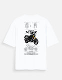 Yamaha XSR 155 Oversized T Shirt Retro Sports Bike Graphic Streetwear Motorcycle Tee